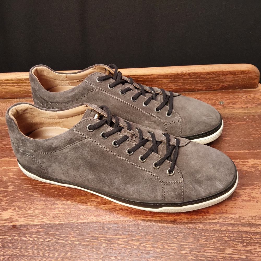 Allen Edmonds Porter Derby Suede Sneakers 10.5 D Grey Low Top 50993 STRETCH LACE